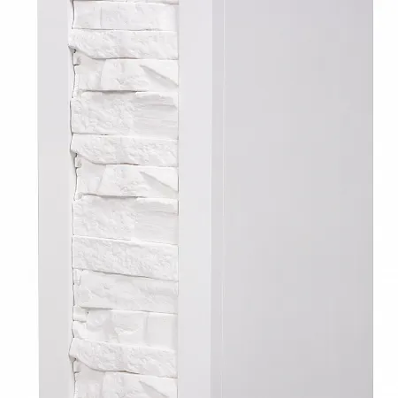 Каминокомплект: Очаг Electrolux 3320RLS N, портал Loft 30 камень белый, бел.эмаль