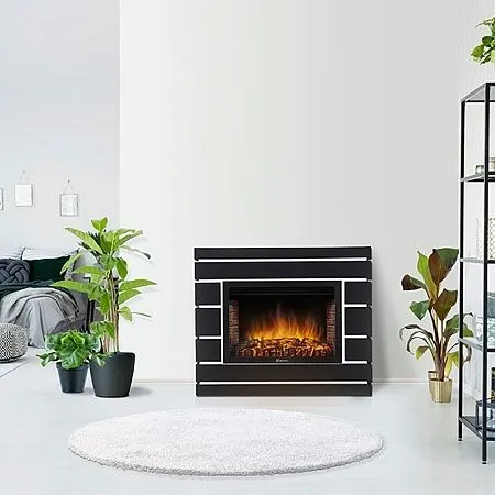 Каминокомплект: Очаг Electrolux EFP/P-3020LS N, портал Moderno 30 шпон чёрный дуб