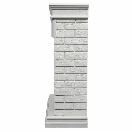 Каминокомплект: Очаг Electrolux 2720RLS N, портал Bricks 25 белая эмаль