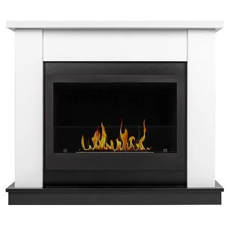 Каминокомплект:Биокамин Firelight BFP/P-1015 XS+Canto Long белый, черный