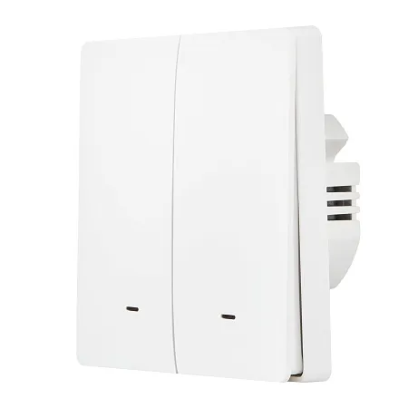 Комплект два умных двухклавишных выключателя HOMMYN 2SWZBNN02W