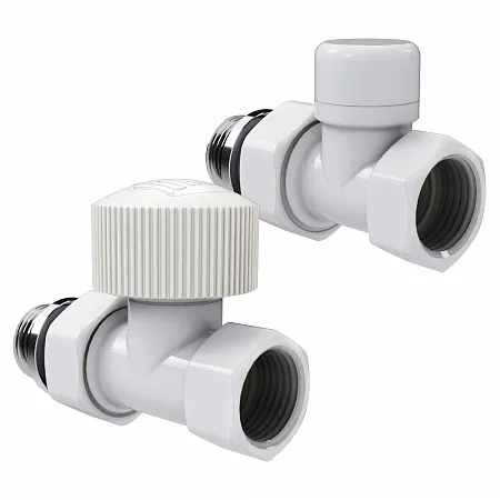 Набор термостатический прямой Royal Thermo Design 1/2"М30х1,5 (Белый)