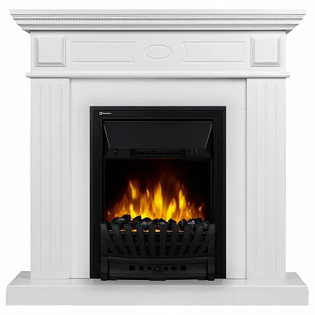 Каминокомплект: Очаг Electrolux Classic EFP/P-1020LS, портал Bianco Classic белый