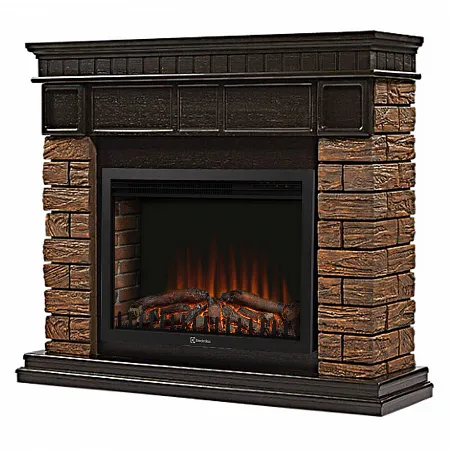 Каминокомплект: Очаг Electrolux 3020RLS N, портал Bricks Wood 30 кам. кор. шп. т.д