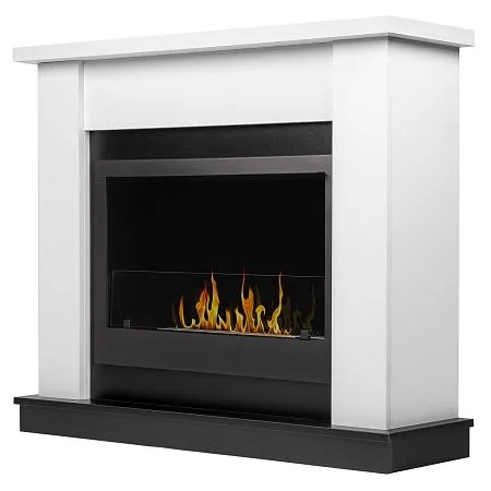 Каминокомплект:Биокамин Firelight BFP/P-1015 XS+Canto Long белый, черный