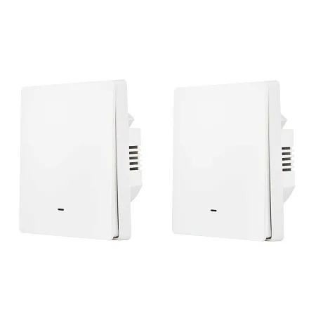 Комплект два умных одноклавишных выключателя HOMMYN 2SWZBNN01W