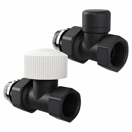 Набор термостатический прямой Royal Thermo Design 1/2"М30х1,5 (Черный)