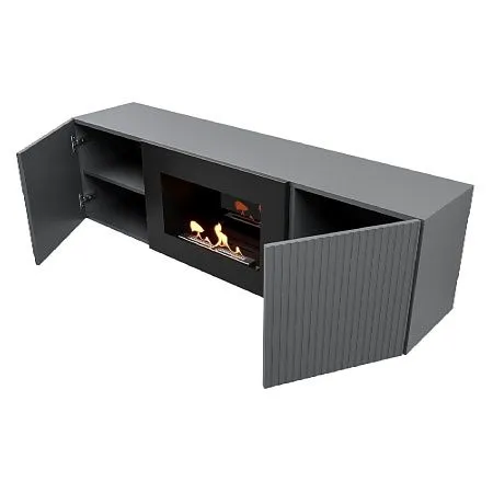 Тумба с биокамином Firelight BFP/P-1400L графит