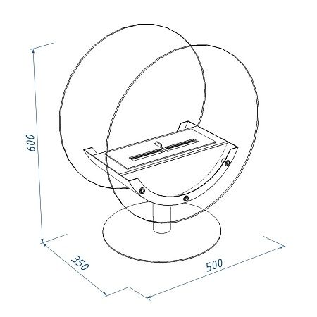 Биокамин Royal Thermo RTBFP-F500L Lens