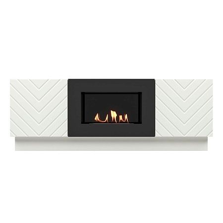 Тумба с биокамином Firelight BFP/P-1400V белая