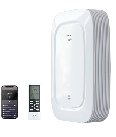 Приточно-очистительный комплекс BREZZA RCB 150 LUX + EH-1000 ROYAL CLIMA