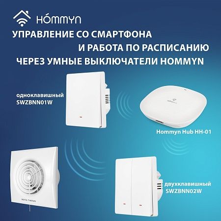 Вентилятор вытяжной Royal Thermo Sunrise RAFR 100 P с тяговым выключателем