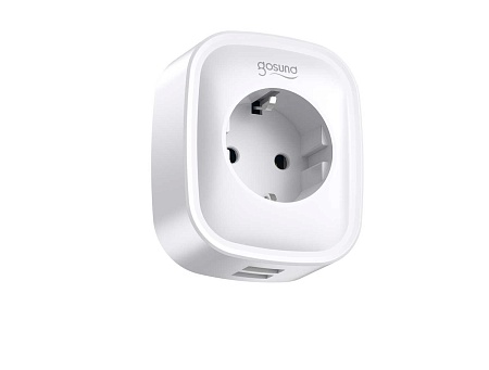 Умная розетка Gosund Smart plug 2 USB outlet, total 2.1A,  белая