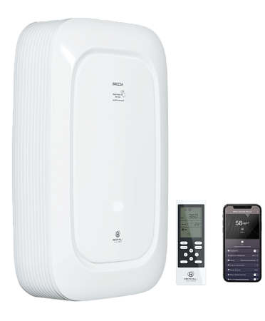 Приточно-очистительный комплекс BREZZA RCB 150 LUX + EH-1000 ROYAL CLIMA