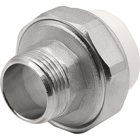 Муфта THERMOLIGHT комбинированная разъемная PP-R НР 25х3/4&quot; белый (10/160)